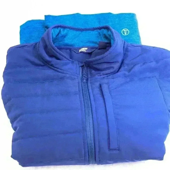 LANDS END | turquoise blue vest size 2xl - XXL pockets full zip Men's - Picture 2 of 11